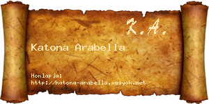 Katona Arabella névjegykártya